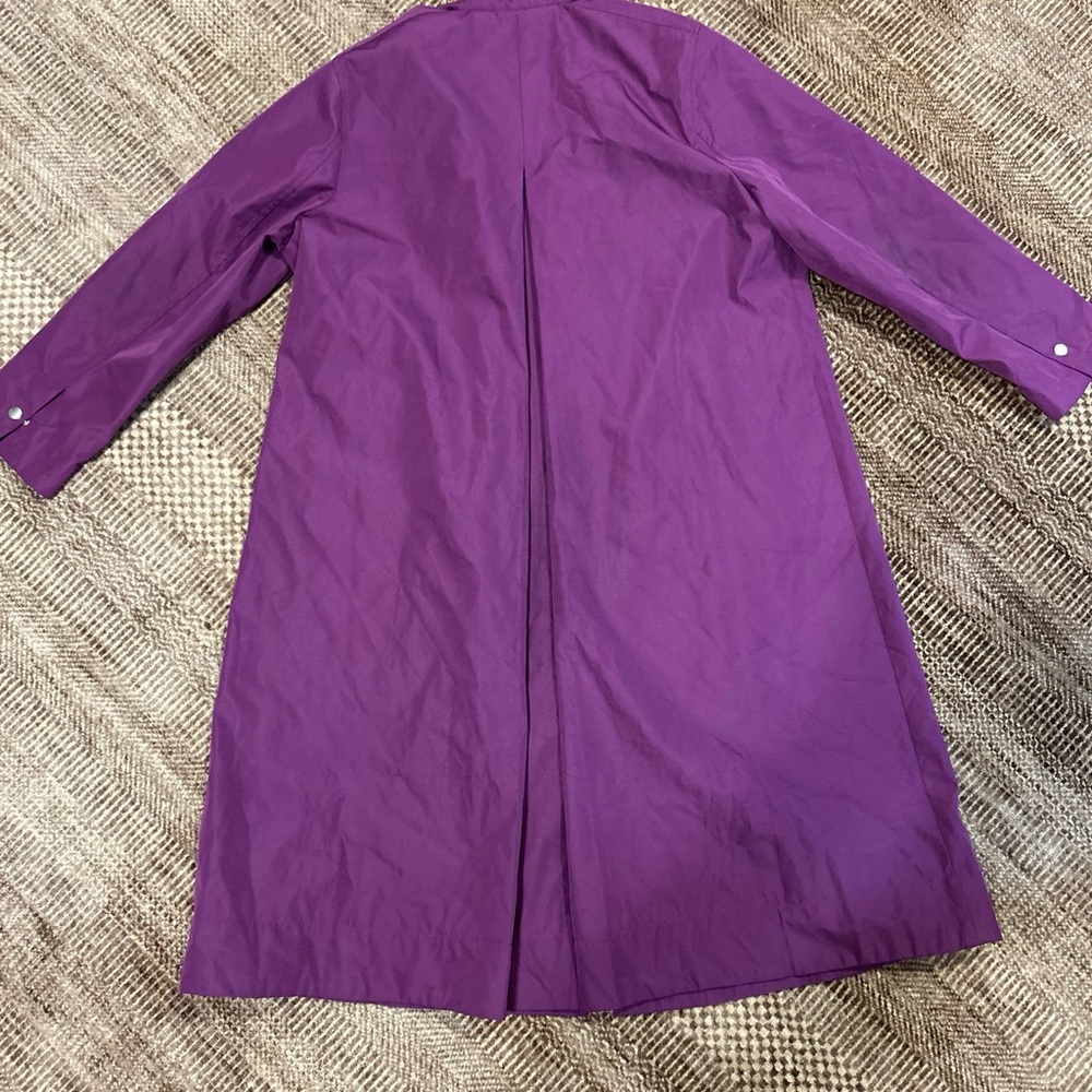 Woman Within Plus Size Long Zip Out Lining Purple Waterproof Parka+Hood 20W - Picture 2 of 3